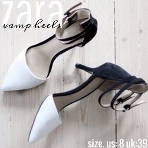 Zara Vamp Ankle Strap Heels
